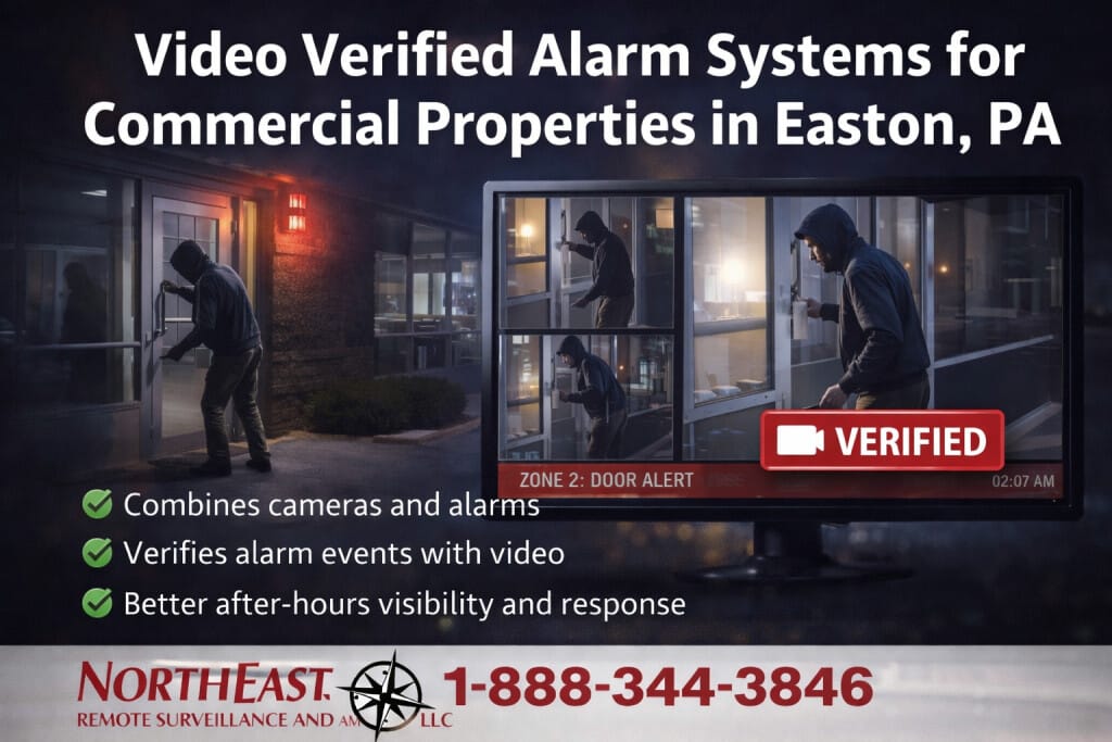 video verification screen for a video verified alarm system in Easton, PA.