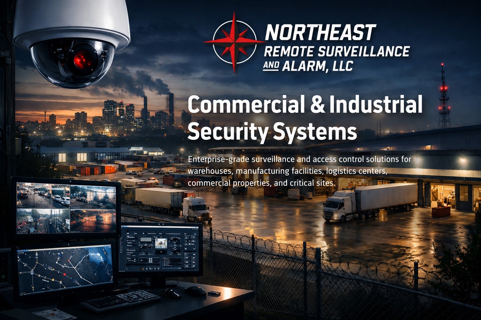 Commercial and industrial security systems for Carlisle Pennsylvania businesses by Northeast Remote Surveillance and Alarm.