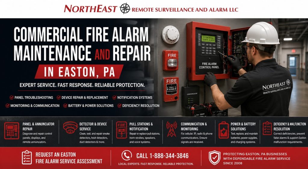 Commercial Fire Alarm Maitenance and Repair in Easton PA NERSA