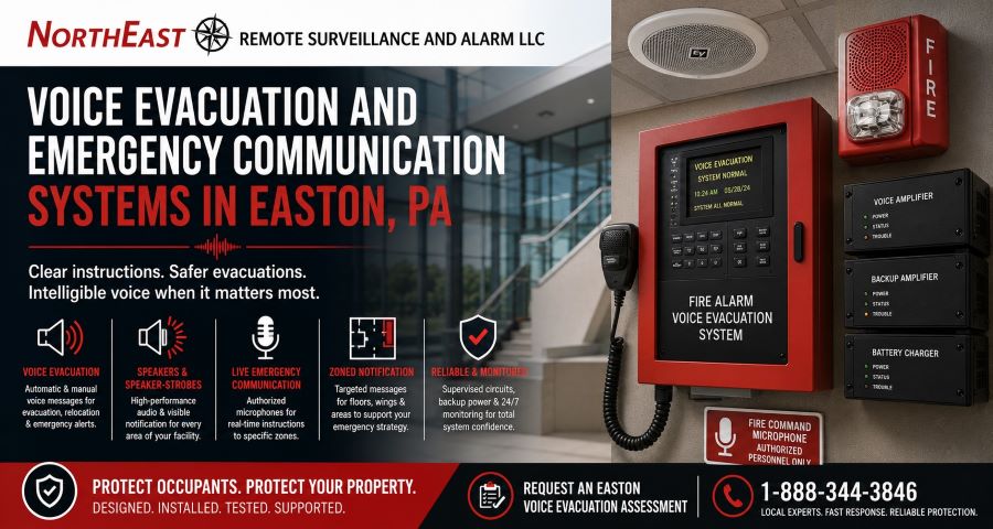 Voice Evacutaion and Emergency Communications Systems Easton PA NERSA