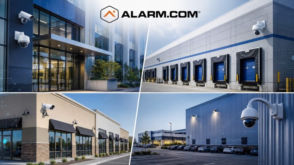 Alarm.com Commercial Video Surveillance NERSA
Alarm.com commercial video surveillance system with business security cameras 24/7 recording intelligent analytics cloud video and remote camera management