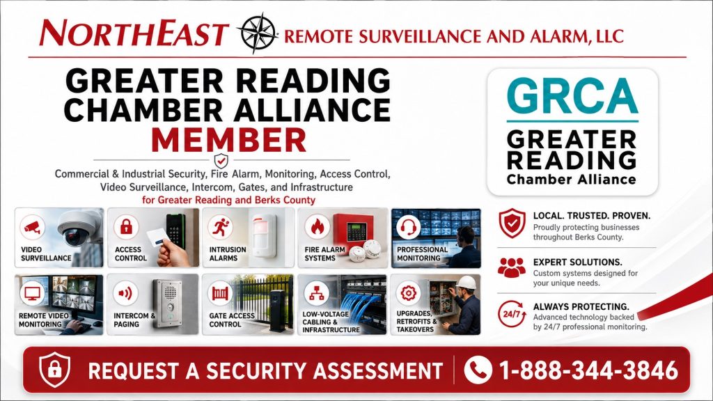 Northeast Remote Surveillance and Alarm, LLC Greater Reading Chamber Alliance member serving Reading and Berks County businesses.