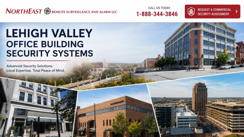 Lehigh Valley Office Building Security Systems NERSA Lehigh Valley Office Building Security Systems for commercial offices, corporate facilities, multi-tenant buildings, and business properties in Allentown, Bethlehem, Easton, and the surrounding Lehigh Valley.