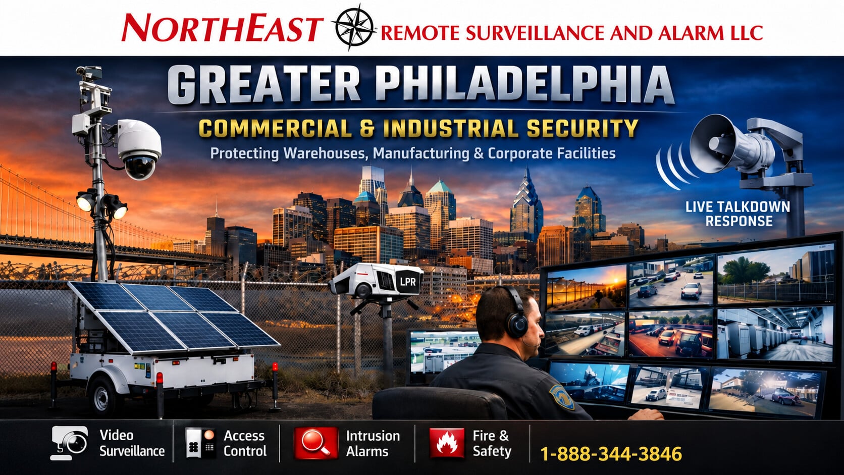 NERSA illustration of commercial security systems for the Greater Philadelphia region.